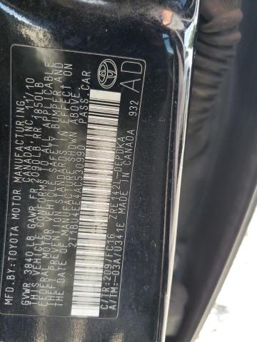 2T1BU4EE4AC530990 - 2010 TOYOTA COROLLA BASE 黑色 照片 12