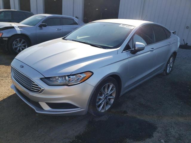 3FA6P0LU4HR385178 - 2017 FORD FUSION SE HYBRID SILVER photo 1