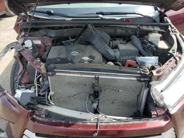 5TDJZRFH6JS888697 - 2018 TOYOTA HIGHLANDER SE Բորդո լուսանկար 12