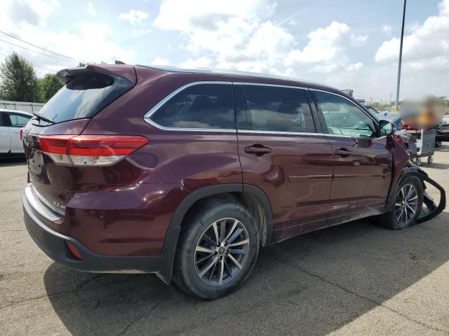 5TDJZRFH6JS888697 - 2018 TOYOTA HIGHLANDER SE Բորդո լուսանկար 3