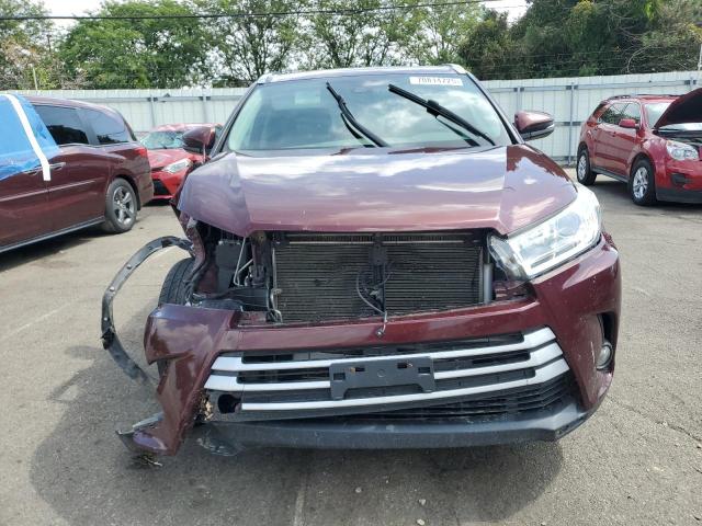 5TDJZRFH6JS888697 - 2018 TOYOTA HIGHLANDER SE Բորդո լուսանկար 5