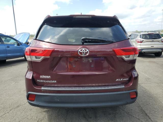 5TDJZRFH6JS888697 - 2018 TOYOTA HIGHLANDER SE Բորդո լուսանկար 6