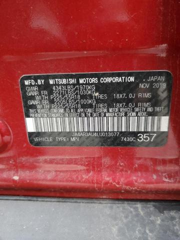 JA4AR3AU4LU013077 - 2020 MITSUBISHI OUTLANDER ES RED photo 13