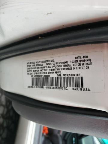 4S3BH6659Y7666669 - 2000 SUBARU LEGACY OUTBACK TWO TONE photo 12