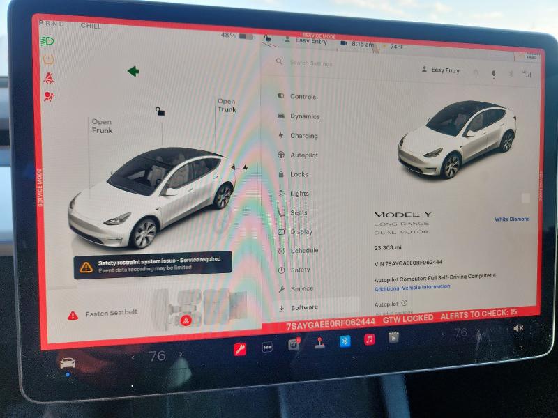 7SAYGAEE0RF062444 - 2024 TESLA MODEL Y 白色 照片 9