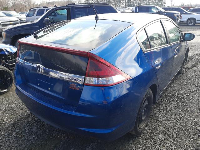 JHMZE2H52CS001422 - 2012 HONDA INSIGHT LX BLUE photo 4