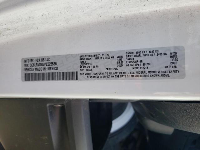 3C6LRVDG5PE525586 - 2023 RAM PROMASTER 2500 HIGH თეთრი ფოტო 13