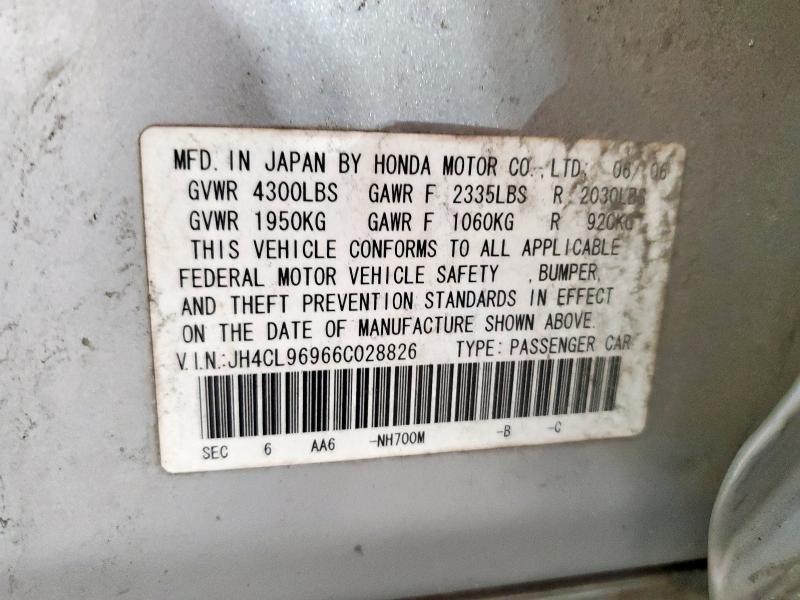 JH4CL96966C028826 - 2006 ACURA TSX Gümüş foto 13