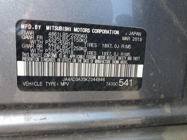 JA4AD3A35KZ044846 - 2019 MITSUBISHI OUTLANDER SE Gümüş foto 13