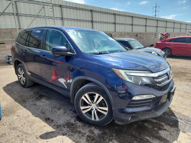 5FNYF6H58HB063347 - 2017 HONDA PILOT EXL BLUE photo 4