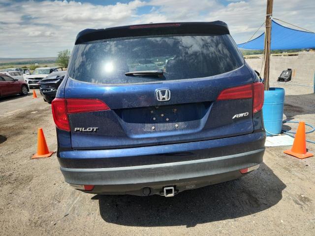 5FNYF6H58HB063347 - 2017 HONDA PILOT EXL BLUE photo 6
