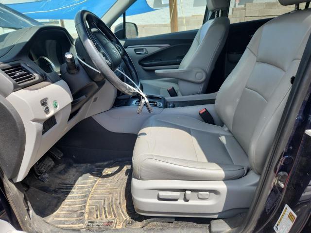 5FNYF6H58HB063347 - 2017 HONDA PILOT EXL BLUE photo 7