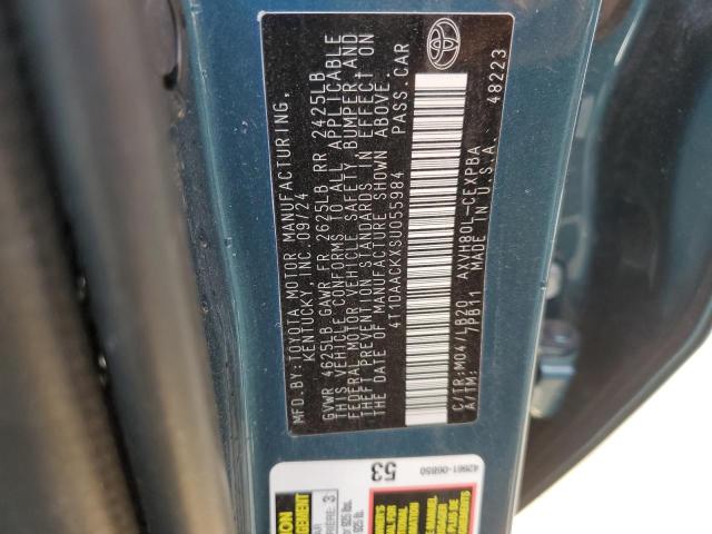 4T1DAACKXSU055984 - 2025 TOYOTA CAMRY XSE BLUE photo 12