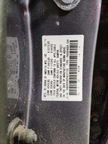 1HGCR3F82FA037105 - 2015 HONDA ACCORD EXL GRAY photo 12