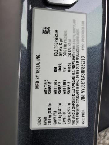 5YJ3E1EA3RF869213 - 2024 TESLA MODEL 3 Grau Foto 13