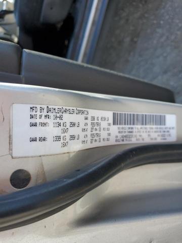 1J4GX48S53C581242 - 2003 JEEP GRAND CHER LAREDO Gümüş foto 12