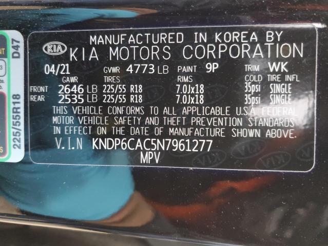 KNDP6CAC5N7961277 - 2022 KIA SPORTAGE S BLACK photo 13