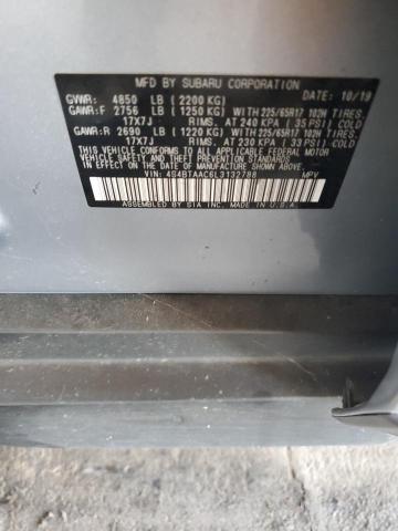 4S4BTAAC6L3132788 - 2020 SUBARU OUTBACK Արծաթագույն լուսանկար 12