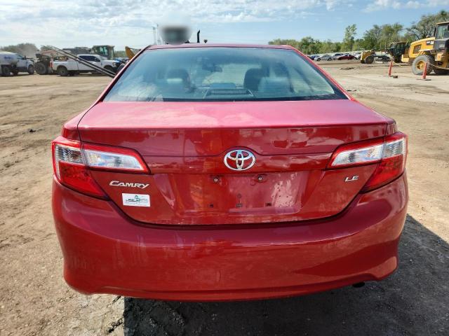 4T4BF1FK6CR218674 - 2012 TOYOTA CAMRY BASE წითელი ფოტო 6