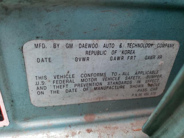 KL1TD62625B319442 - 2005 CHEVROLET AVEO BASE Mavi foto 12