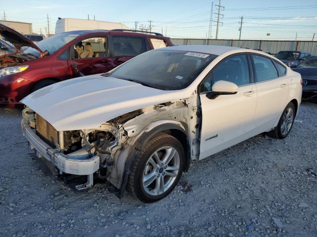 3FA6P0LU9JR172748 - 2018 FORD FUSION SE HYBRID WHITE photo 1