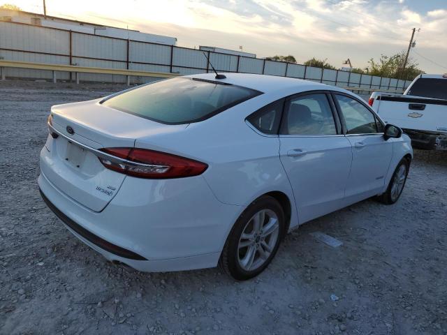 3FA6P0LU9JR172748 - 2018 FORD FUSION SE HYBRID WHITE photo 3