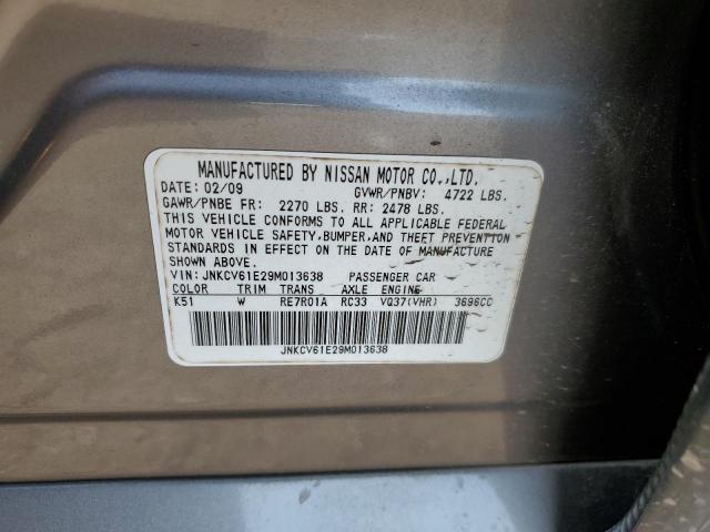 JNKCV61E29M013638 - 2009 INFINITI G37 BASE SILVER photo 12