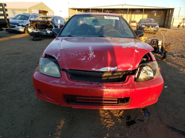 1HGEJ7124XL013310 - 1999 HONDA CIVIC HX RED photo 5