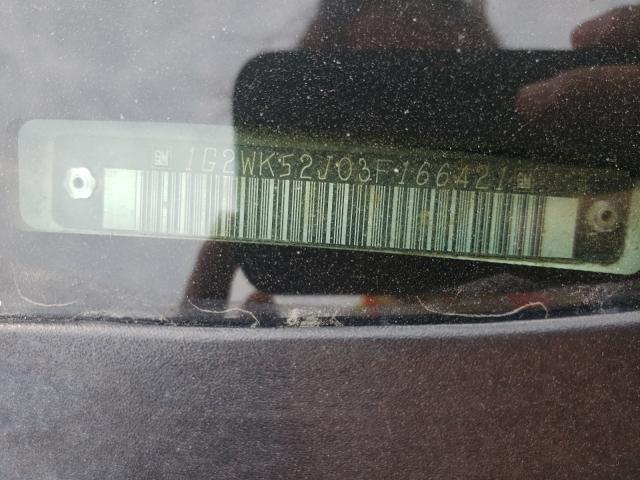 1G2WK52J03F166421 - 2003 PONTIAC GRAND PRIX SE 白色 照片 10