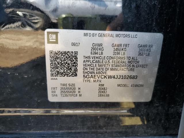 5GAEVCKW4JJ102683 - 2018 BUICK ENCLAVE AVENIR BLACK photo 12