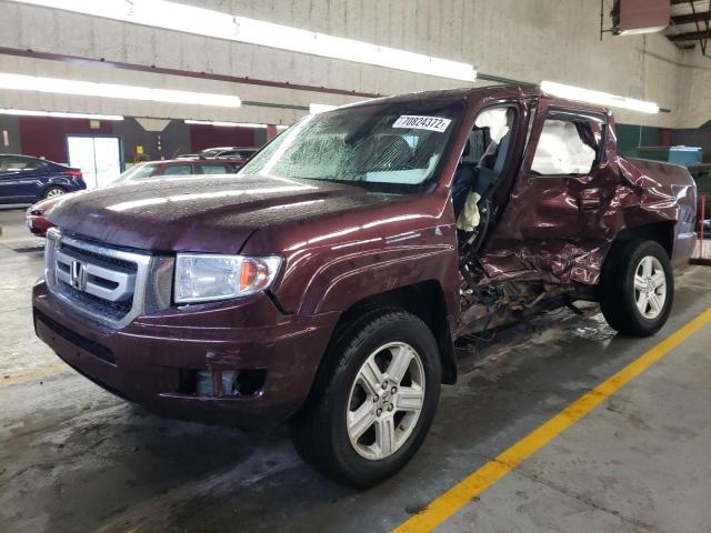 5FPYK1F56AB012136 - 2010 HONDA RIDGELINE RTL MAROON photo 1