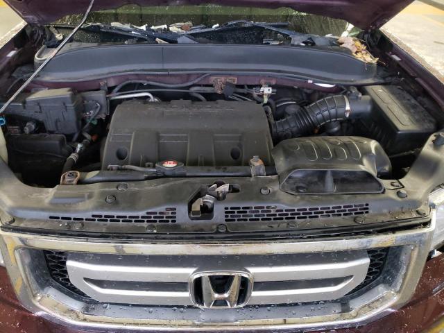 5FPYK1F56AB012136 - 2010 HONDA RIDGELINE RTL MAROON photo 12