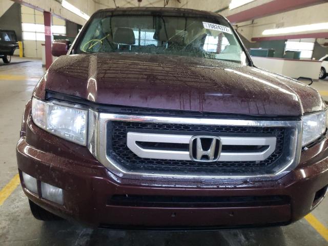 5FPYK1F56AB012136 - 2010 HONDA RIDGELINE RTL MAROON photo 5