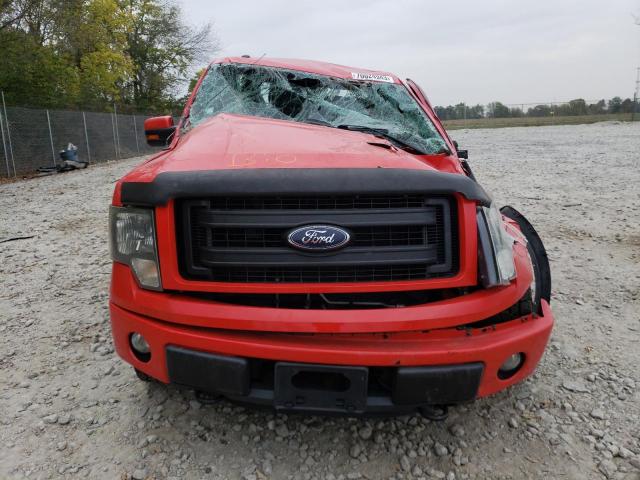 1FTFW1EF1DKE36281 - 2013 FORD F150 SUPERCREW RED photo 5