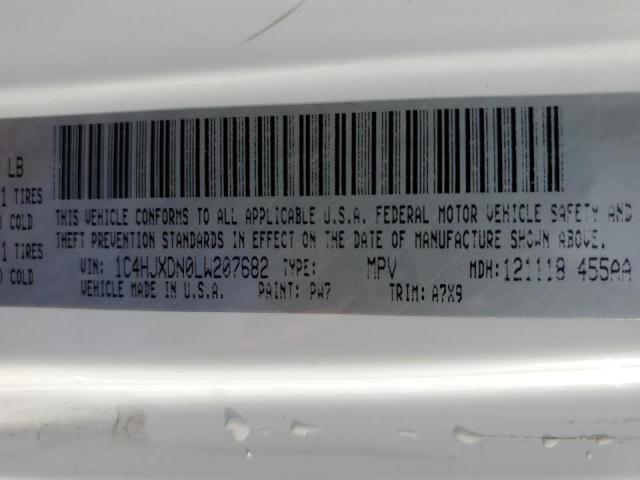 1C4HJXDN0LW207682 - 2020 JEEP WRANGLER U SPORT თეთრი ფოტო 13