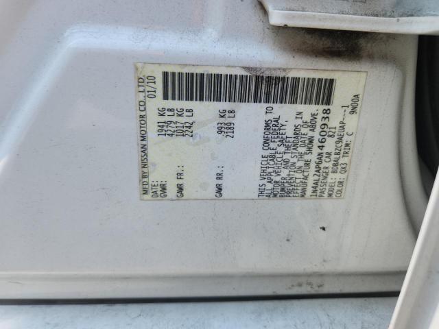 1N4AL2AP6AN460938 - 2010 NISSAN ALTIMA BASE WHITE photo 12