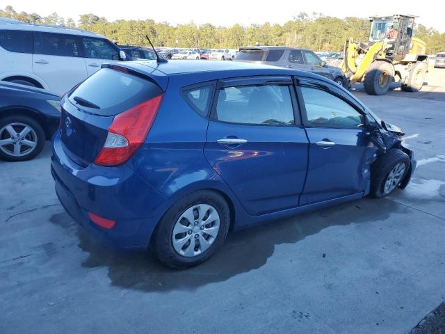 KMHCT5AEXGU290726 - 2016 HYUNDAI ACCENT SE BLUE photo 3