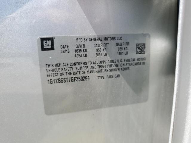 1G1ZB5ST7GF350294 - 2016 CHEVROLET MALIBU LS Silber Foto 12