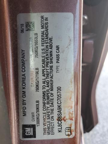 KL8CB6SA9KC705700 - 2019 CHEVROLET SPARK LS Violet photo 13