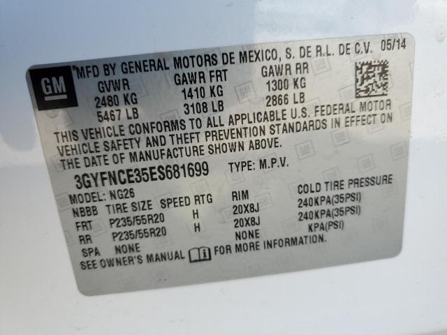 3GYFNCE35ES681699 - 2014 CADILLAC SRX PERFORMANCE COLLECTION Ақ фото 13