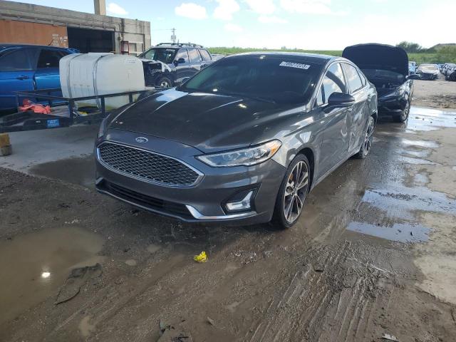 3FA6P0D97KR180147 - 2019 FORD FUSION TITANIUM CHARCOAL photo 1