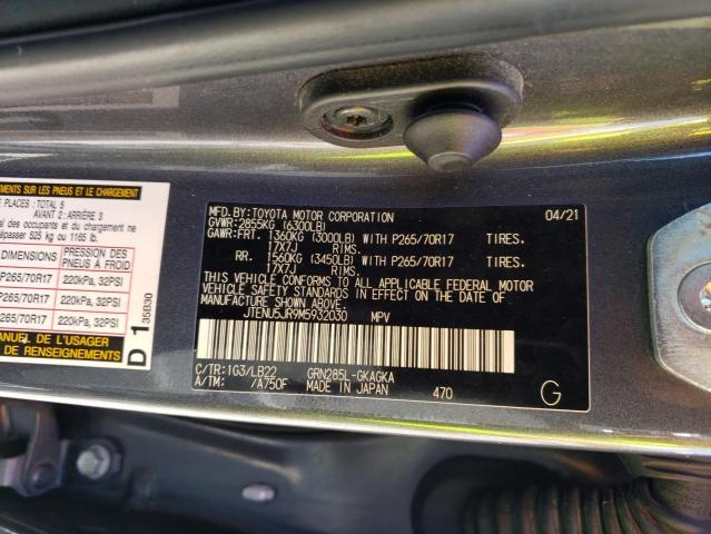 JTENU5JR9M5932030 - 2021 TOYOTA 4RUNNER SR5/SR5 PREMIUM 石墨色 照片 13