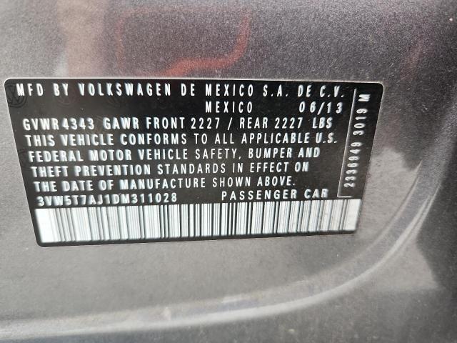 3VW5T7AJ1DM311028 - 2013 VOLKSWAGEN JETTA GLI 灰色 照片 12