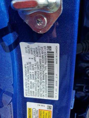 2HGFE2F5XRH550875 - 2024 HONDA CIVIC SPORT 蓝色 照片 13
