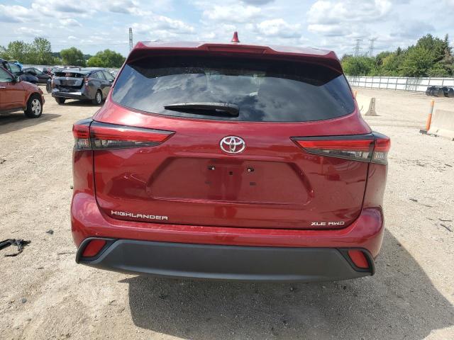 5TDGZRBH6NS567457 - 2022 TOYOTA HIGHLANDER XLE Rouge photo 6