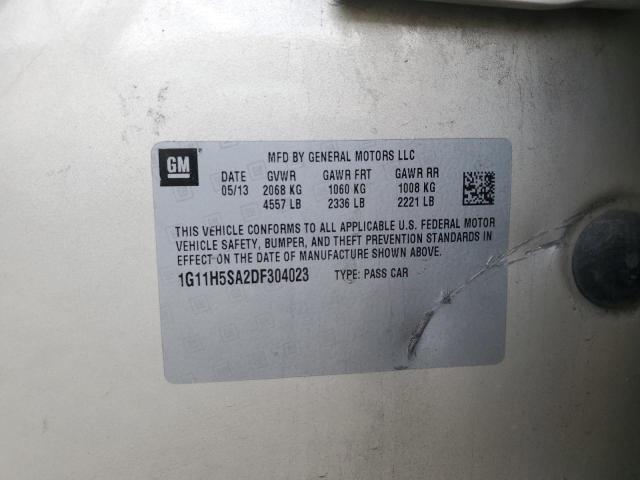 1G11H5SA2DF304023 - 2013 CHEVROLET MALIBU LTZ ბეჟი ფოტო 12
