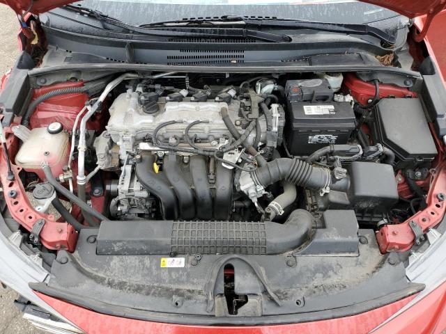 5YFEPMAE8MP177507 - 2021 TOYOTA COROLLA LE RED photo 11