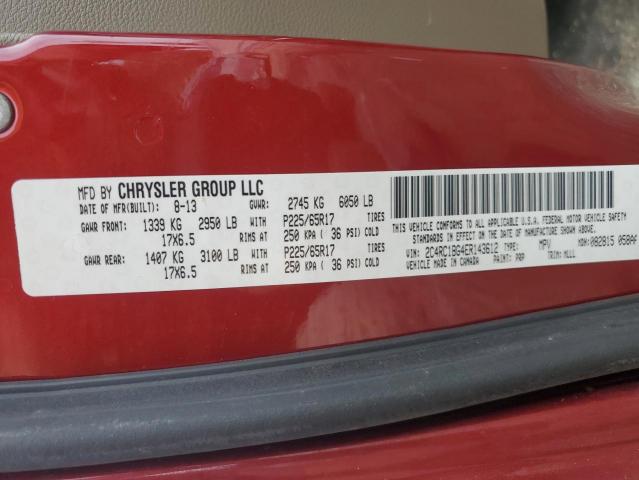 2C4RC1BG4ER143612 - 2014 CHRYSLER TOWN & COU TOURING 栗色 照片 13