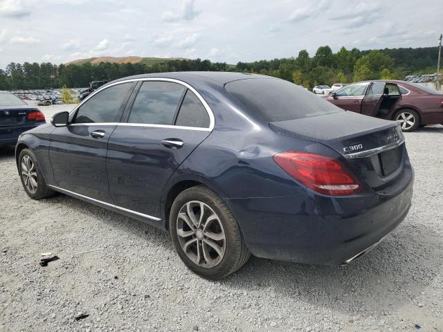 55SWF4KB9FU020819 - 2015 MERCEDES-BENZ C 300 4MATIC BLUE photo 2