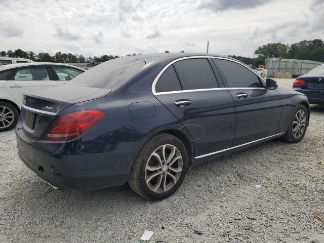 55SWF4KB9FU020819 - 2015 MERCEDES-BENZ C 300 4MATIC BLUE photo 3